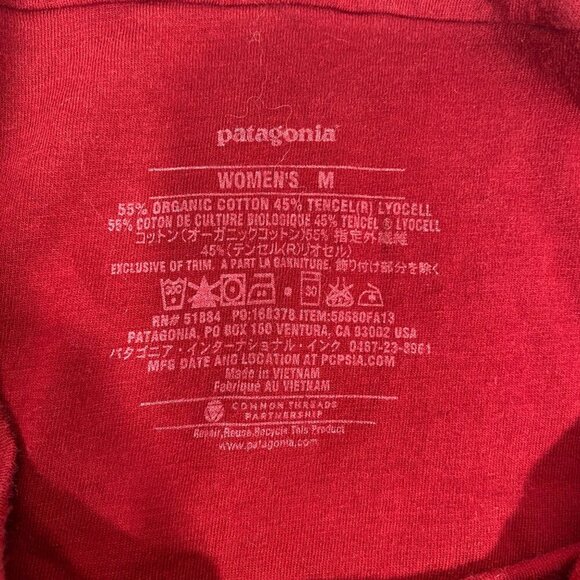 Patagonia seabreaks dress Asymmetrical Draped Neck 3/4 Sleeve Dress M Organic - Picture 6 of 10